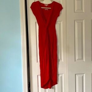 Sexy red bodycon dress tags on